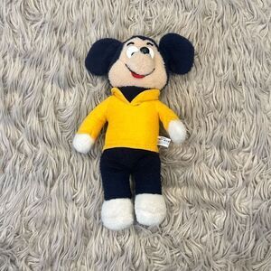 Vintage Disney Mickey Mouse Knickerbocker 1970s plush